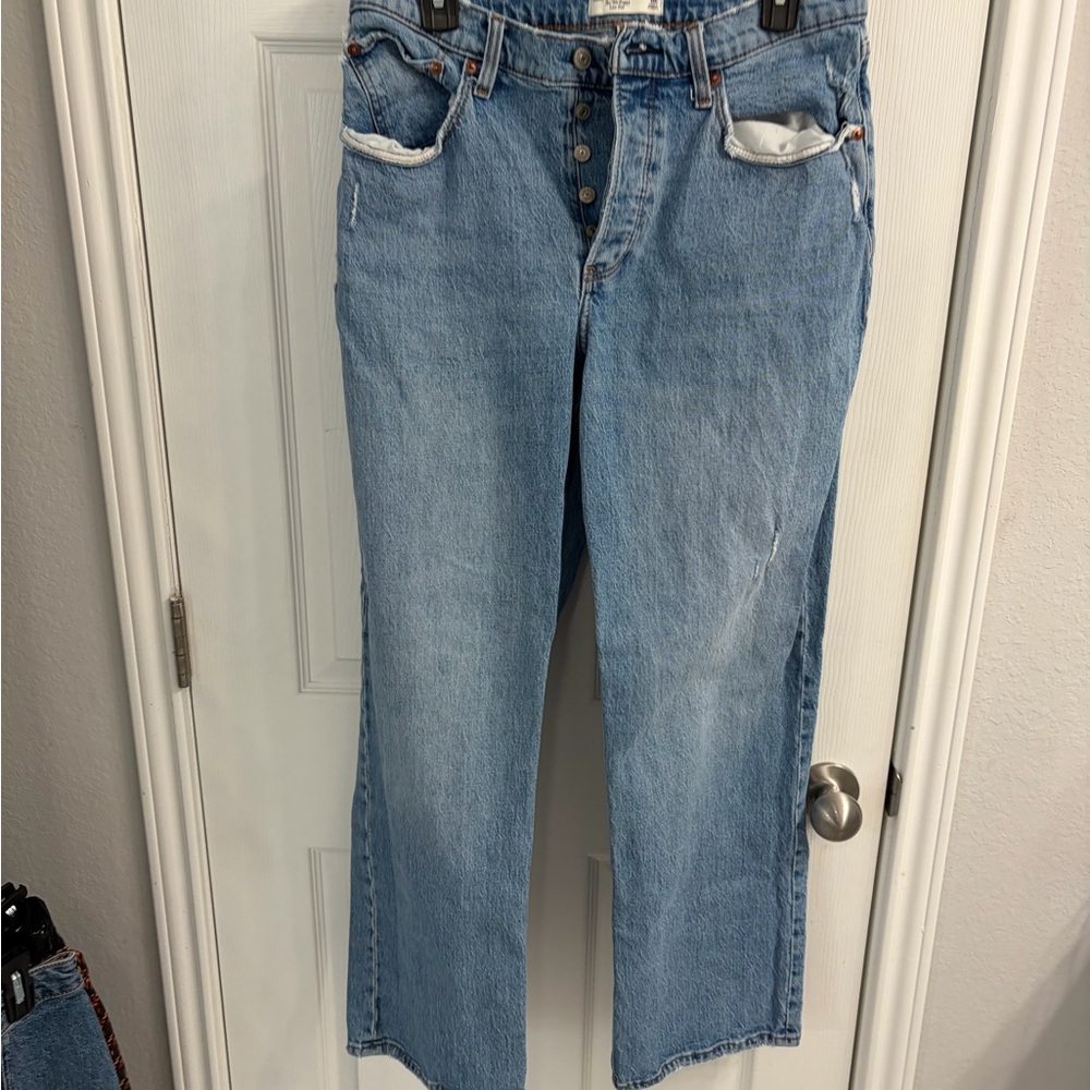 Abercrombie & Fitch Light Blue 90s Baggy Low Rise Jeans